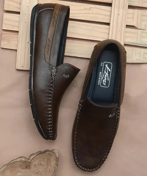 Brown Synthetic Leather Casual Loafers For Men (Brown , 10)