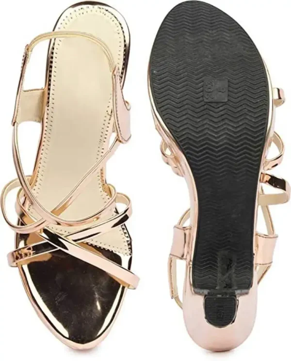 Women Gold Heels - Image 4