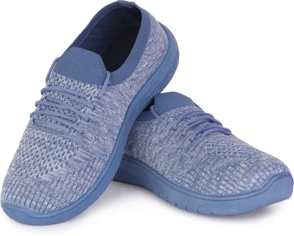 Breathable Lightweight Casual Shoes Slip On Sneakers For Women (Blue) - Image 2