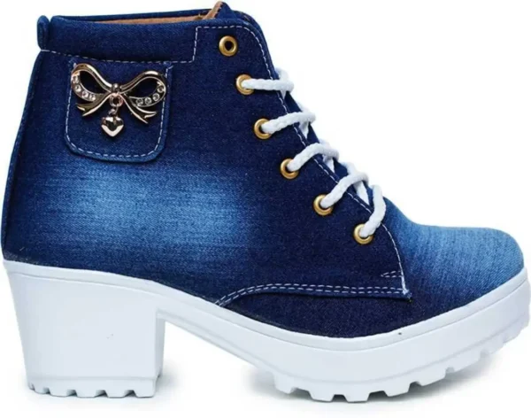 Latest Collection Casual For girls High heel Partywear Shoes For Ladies Boots For Women (Blue) - Image 2