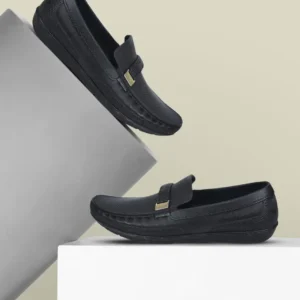 AJANTA Casual PVC Waterproof Loafers For Men (Black , 9)