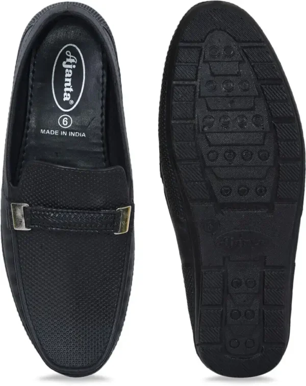 AJANTA Casual PVC Waterproof Loafers For Men (Black , 9) - Image 2