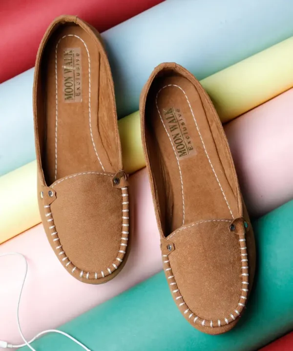 Loafers For Women (Tan) - Image 4
